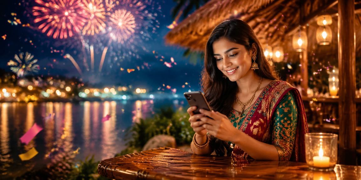 সেন্ট মার্টিনে সমুদ্র সৈকতে বসে মোবাইলে kb66 বেট করছেন একজন তরুণ
